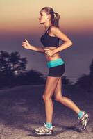 Beautiful running girl photo