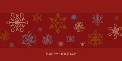 Winter and christmas background vector design with snowflakes