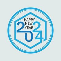 Happy New Year 2024 text design vector