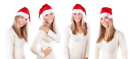 Beautiful Santa woman collage photo