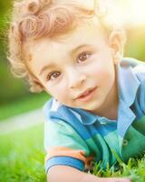 Cute baby portrait photo