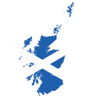 Escocia mapa. mapa de Escocia con escocés bandera. png