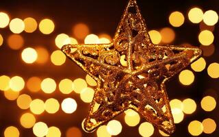 Star decoration with bokeh photo