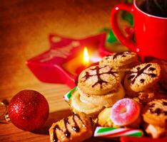 Homemade gingerbread and sweets photo