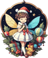 AI generated Christmas Fairy Character Clipart png