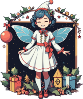 AI generated Christmas Fairy Cartoon Image png