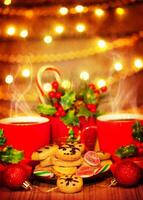Christmas sweets with coffee photo