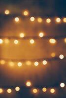 Vintage Background of Christmas Lights photo