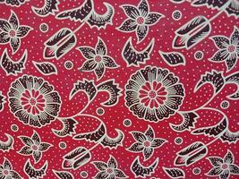 Batik Traditional cloth of Indonesian people. Beautiful Indonesian Batik fabric motif. photo