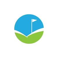 golf logo modelo icono diseño vector