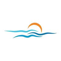 Water wave icon vector