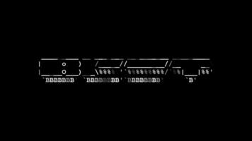 migliore ascii animazione ciclo continuo su nero sfondo. ascii codice arte simboli macchina da scrivere nel e su effetto con loop movimento. video