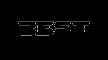 Beste ASCII Animation Schleife auf schwarz Hintergrund. ASCII Code Kunst Symbole Schreibmaschine im und aus bewirken mit geloopt Bewegung. video