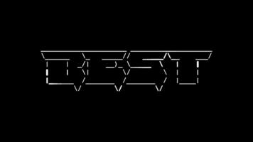 Best ascii animation on black background. Ascii art code symbols with shining and glittering sparkles effect backdrop. Attractive attention promo. video