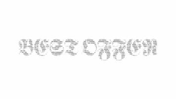 Best offer ascii animation on white background. Ascii art code symbols with shining and glittering sparkles effect backdrop. Attractive attention promo. video