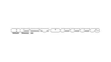 het beste aanbod ascii animatie lus Aan wit achtergrond. ascii code kunst symbolen schrijfmachine in en uit effect met lusvormige beweging. video