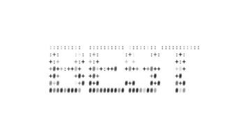 migliore ascii animazione su bianca sfondo. ascii arte codice simboli con splendente e luccicante scintille effetto sfondo. attraente Attenzione promo. video