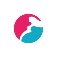 Pregnant template vector icon