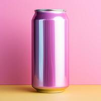 AI generated Aluminum can on isolated background - AI generated image photo