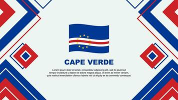 Cape Verde Flag Abstract Background Design Template. Cape Verde Independence Day Banner Wallpaper Vector Illustration. Cape Verde Background