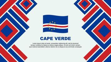 Cape Verde Flag Abstract Background Design Template. Cape Verde Independence Day Banner Wallpaper Vector Illustration. Cape Verde
