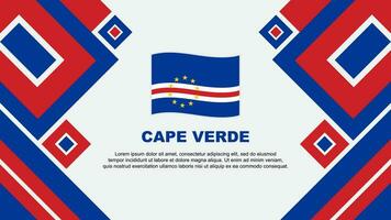 Cape Verde Flag Abstract Background Design Template. Cape Verde Independence Day Banner Wallpaper Vector Illustration. Cape Verde Cartoon