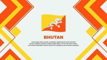 Bhutan Flag Abstract Background Design Template. Bhutan Independence Day Banner Wallpaper Vector Illustration. Bhutan Banner