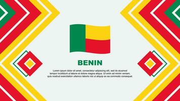 Benin Flag Abstract Background Design Template. Benin Independence Day Banner Wallpaper Vector Illustration. Benin Design
