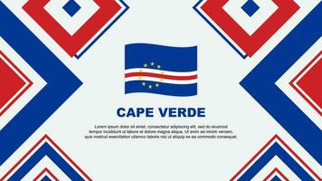 Cape Verde Flag Abstract Background Design Template. Cape Verde Independence Day Banner Wallpaper Vector Illustration. Cape Verde Independence Day