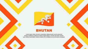 Bhutan Flag Abstract Background Design Template. Bhutan Independence Day Banner Wallpaper Vector Illustration. Bhutan Template