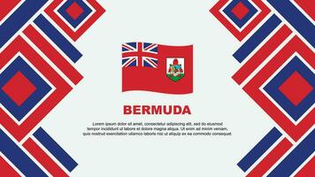 Bermuda Flag Abstract Background Design Template. Bermuda Independence Day Banner Wallpaper Vector Illustration. Bermuda