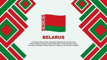 Belarus Flag Abstract Background Design Template. Belarus Independence Day Banner Wallpaper Vector Illustration. Belarus