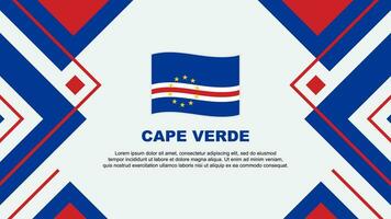 Cape Verde Flag Abstract Background Design Template. Cape Verde Independence Day Banner Wallpaper Vector Illustration. Cape Verde Illustration