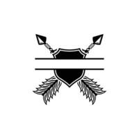 shield with arrows design vector