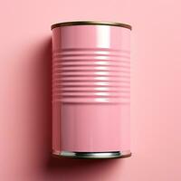 AI generated Aluminum tin can on isolated background - AI generated image photo