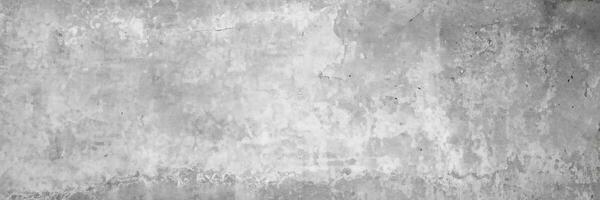 Old wall panorama texture cement dirty gray with black  background abstract grey and silver color design are light with white background. photo
