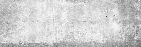 Old wall panorama texture cement dirty gray with black  background abstract grey and silver color design are light with white background. photo