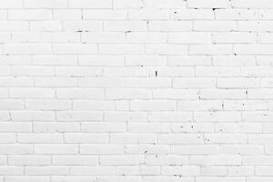 White brick wall for background or texture photo