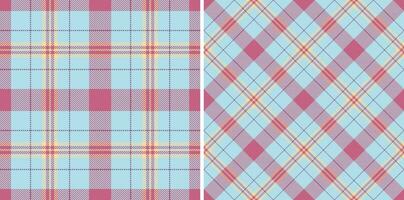 Seamless fabric texture of check plaid pattern with a textile tartan vector background.