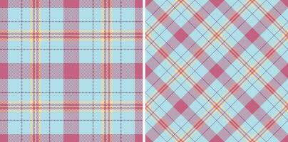 Seamless fabric texture of check plaid pattern with a textile tartan vector background.