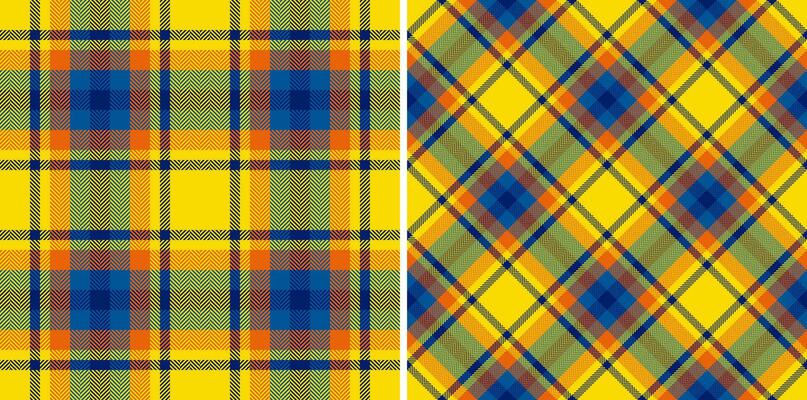 Textile background vector of check texture fabric with a tartan seamless plaid pattern.