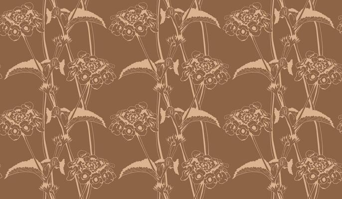 Floral pattern seamless vector background. Foliage and flower wallpaper design of nature.