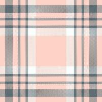 Plaid check pattern in pink. Seamless fabric texture. Tartan textile print. vector