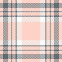 Plaid check pattern in pink. Seamless fabric texture. Tartan textile print. vector