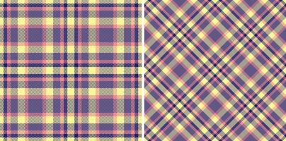 Texture check fabric of seamless background tartan with a pattern plaid vector textile.