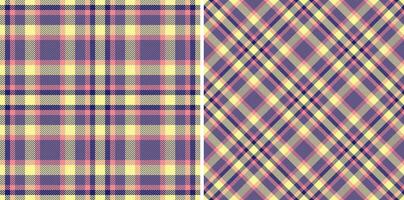 Texture check fabric of seamless background tartan with a pattern plaid vector textile.