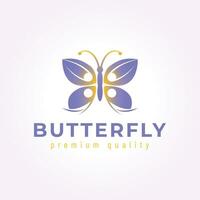 sencillo mariposa logo icono vector diseño, ilustración Clásico de libélula o mariposa