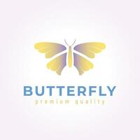 simple butterfly icon logo with torn wings, dragonfly and butterfly design illustration vector