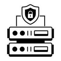 Web Hosting and Database Line Icon vector