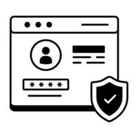 Web Hosting and Database Line Icon vector